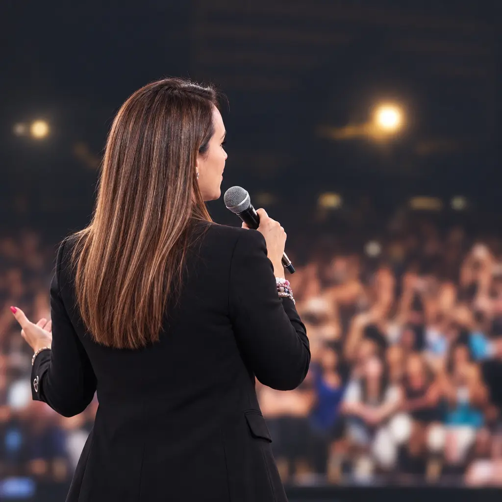 Carla Smith speaking at an event
