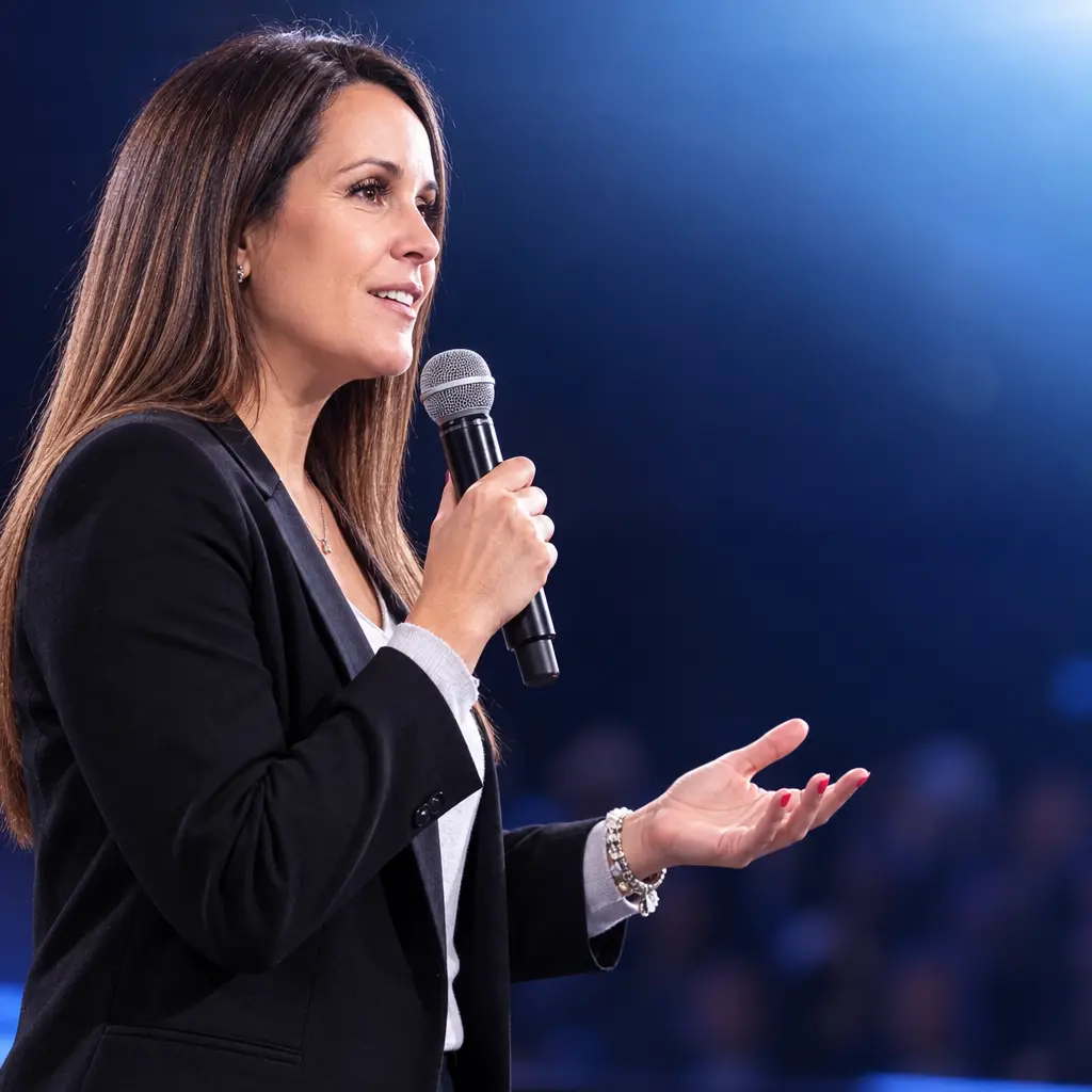 Carla Smith speaking at an event
